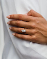 3.90 Ct Marquise Cut Moissanite Engagement Ring