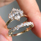 Bridal Set 3 Ct Marquise Cut Moissanite Engagement Ring