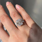 Three Stone 7.10 Ct Emerald Cut Moissanite Engagement Ring