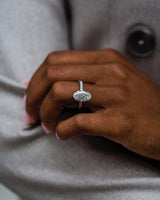 6.15 Ct Oval Cut Moissanite Engagement Ring