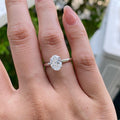 2.90 Ct Oval Cut Moissanite Engagement Ring