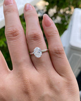 2.90 Ct Oval Cut Moissanite Engagement Ring