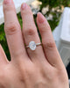 2.90 Ct Oval Cut Moissanite Engagement Ring