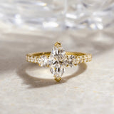 2 Ct Marquise Cut Moissanite Engagement Ring