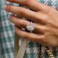 3.85 Ct Oval Cut Moissanite Engagement Ring