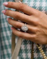 3.85 Ct Oval Cut Moissanite Engagement Ring