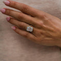 8 Ct Emerald Cut Moissanite Engagement Ring