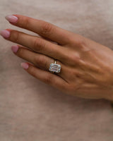 8 Ct Emerald Cut Moissanite Engagement Ring