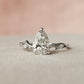 1 Ct Elongated Pear Cut Moissanite Engagement Ring