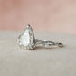 1 Ct Elongated Pear Cut Moissanite Engagement Ring