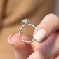 2 Ct Oval Cut Moissanite Engagement Ring