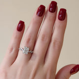 2 Ct Radiant Cut Moissanite Engagement Ring