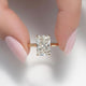 4.15 Ct Radiant Cut Moissanite Engagement Ring