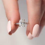 2 Ct Oval Cut Moissanite Engagement Ring