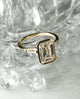 2.20 Ct Emerald Cut Moissanite Engagement Ring