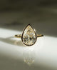 Bezel Set 3.04 CT Pear Cut Moissanite Engagement Ring