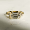 1.78 Ct Emerald Cut Moissanite Engagement Ring