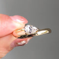0.50 Ct Elongated Pear Cut Moissanite Engagement Ring