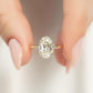 3 Ct Oval Cut Moissanite Engagement Ring