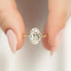 3 Ct Oval Cut Moissanite Engagement Ring