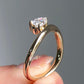 0.50 Ct Elongated Pear Cut Moissanite Engagement Ring
