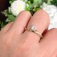 0.50 Ct Elongated Pear Cut Moissanite Engagement Ring
