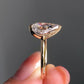 2 Ct Elongated Pear Cut Moissanite Engagement Ring