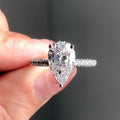 3 CT Pear Cut Moissanite Engagement Ring