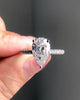 3 CT Pear Cut Moissanite Engagement Ring