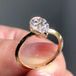 2 Ct Elongated Pear Cut Moissanite Engagement Ring