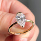 2 Ct Elongated Pear Cut Moissanite Engagement Ring