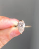 2 Ct Elongated Pear Cut Moissanite Engagement Ring