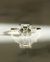 3 Ct Asscher Cut Moissanite Engagement Ring