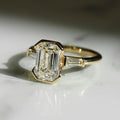2.01 Ct Emerald Cut Moissanite Engagement Ring
