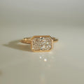 Bezel Set 1.75 Ct Radiant Cut Moissanite Engagement Ring
