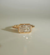 Bezel Set 1.75 Ct Radiant Cut Moissanite Engagement Ring