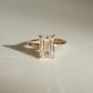 3.12 Ct Emerald Cut Moissanite Engagement Ring, Emerald Cut Ring