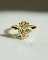 3.20 Ct Oval Cut Moissanite Engagement Ring