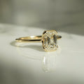 1.36 Ct Emerald Cut Moissanite Engagement Ring