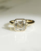 Bezel Set 2.71 Ct Asscher Cut Moissanite Engagement Ring