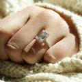 4.01 Ct Emerald Cut Moissanite Engagement Ring
