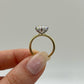 Old Mine 2.50 Ct Cushion Cut Moissanite Engagement Ring