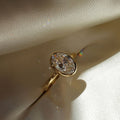 Bezel Set 2 Ct Oval Cut Moissanite Engagement Ring