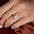 4.50 Ct Radiant Cut Double Prong Ring