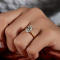 2.90 Ct Hidden Halo Oval Cut Ring
