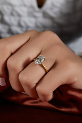 2.90 Ct Hidden Halo Oval Cut Ring