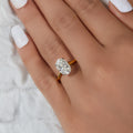 3 Ct Oval Cut Moissanite Engagement Ring