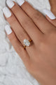 3 Ct Oval Cut Moissanite Engagement Ring