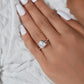 Bezel Set 3 Ct Asscher Cut Moissanite Engagement Ring