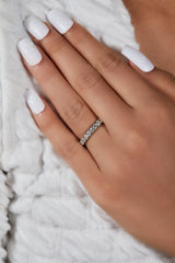 2.20 mm Rose Gold Full eternity Moissanite Wedding Band